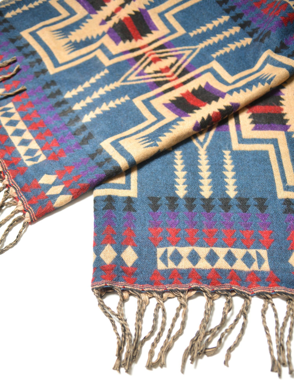 Палантин теплый с орнаментом Навахо