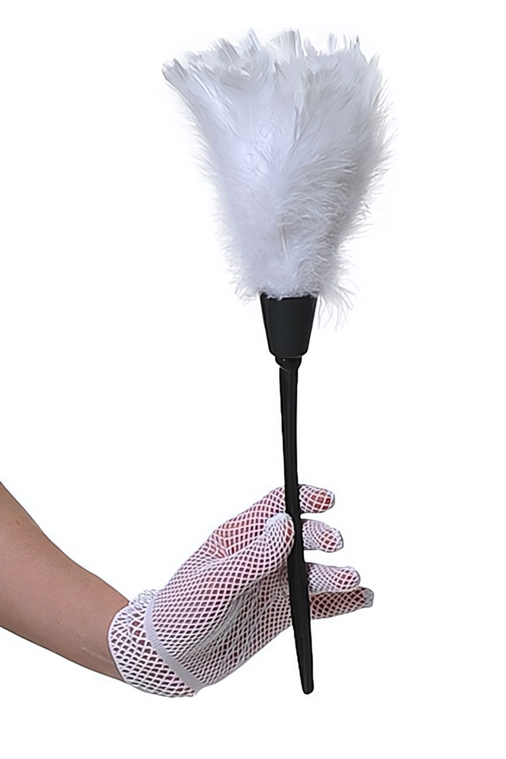 Белая перьевая щеточка горничной (Цвет: белый с черным)