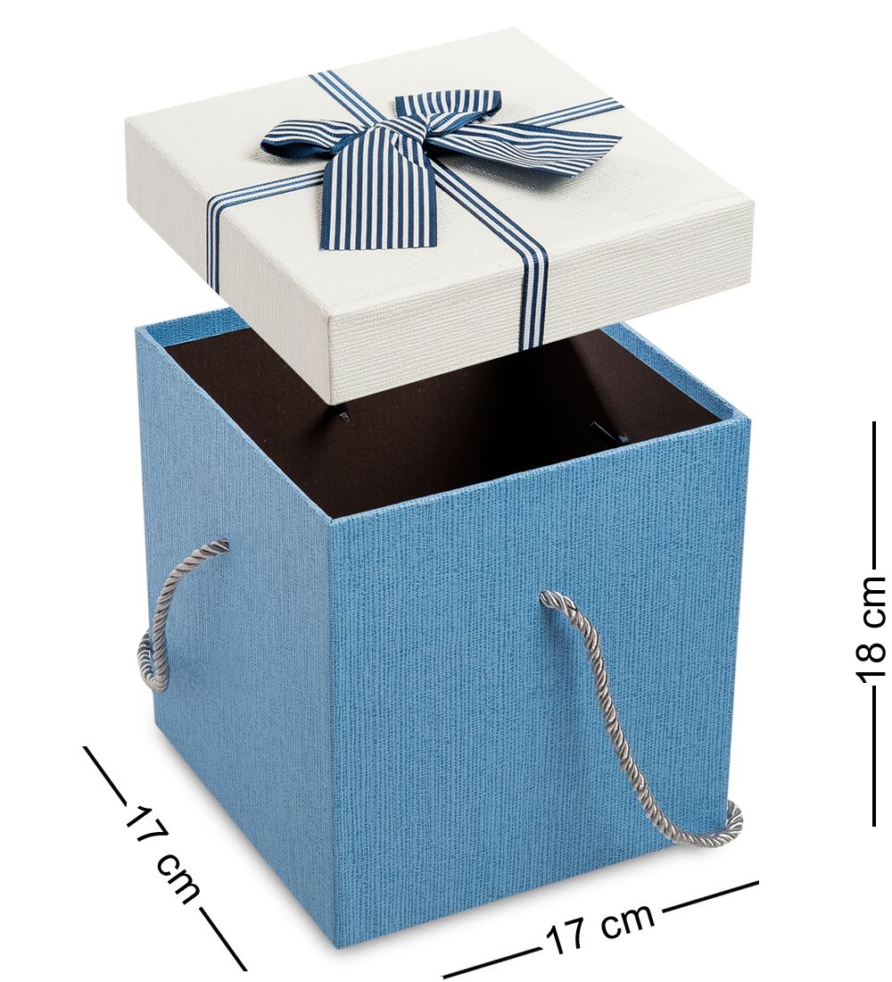 WG-10/2-B Коробка подарочная «Куб» цв.голуб./бел.