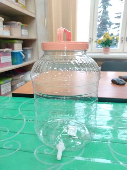 Бак прозрачный 5 литров, со штуцером