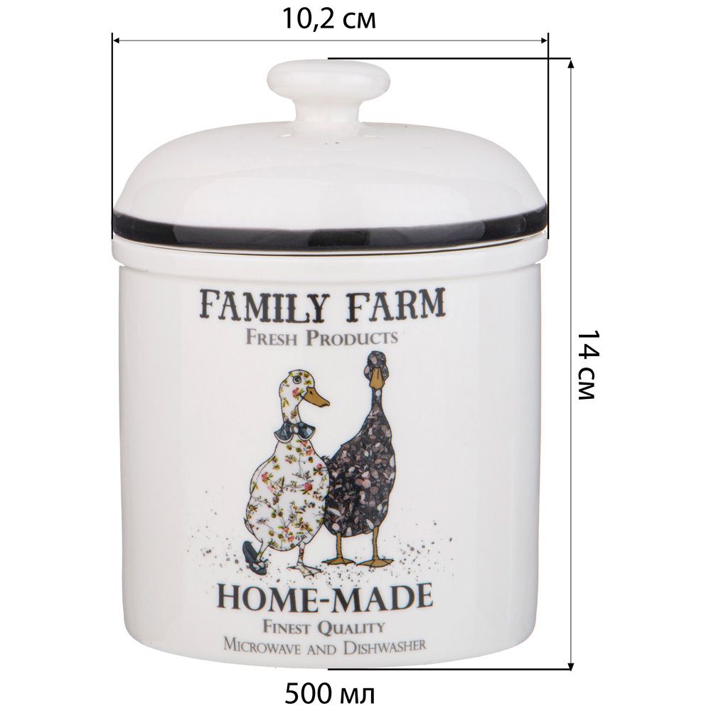 БАНКА LEFARD "FAMILY FARM" 500 МЛ 14 СМ (КОР=18ШТ.)