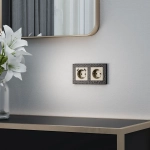 Рамка на 2 поста Hammer (черный) W0022408