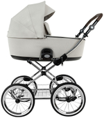 Детская коляска Roan Bass Next Classic d14 2.0 3 в 1 с автокреслом Tutis Elo Lux EduSky Black BSNC/94/2 Marzipan/Black/руч.Cappuccino
