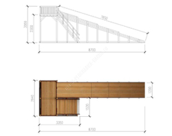 Зимняя горка TORUDA Север wood-6 (скат 7.6 м)