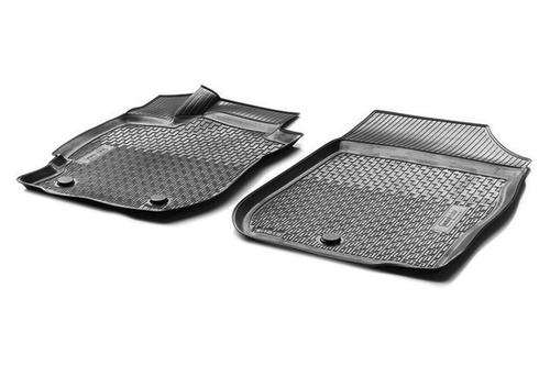 Коврики в салон автомобиля передние Rival для Nissan Almera G15 седан 2012-2018, полиуретан, с крепежом, 2 части, 14101003