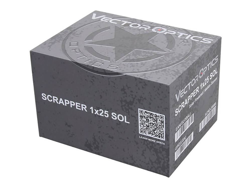 VECTOR Scrapper 1x25 Solar (2 MOA), с 2 кронштейнами на Weaver/Picatinny