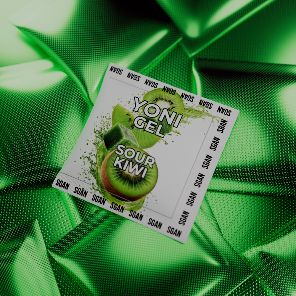 САШЕ Лубрикант для орального секса SGAN YONI GEL со вкусом кислого киви, 5 мл