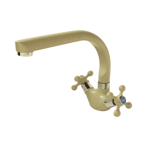 Смеситель для кухни 1/2 кер F5408-10 FRAP (выс.пов.излив, п/гайку, БЕЖЕВЫЙ, силумин)