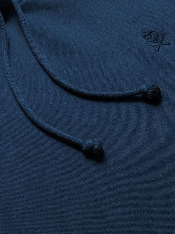 Худи garment dye синий - фото 7