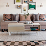 Журнальный столик, 120х62х40, Ола, с ящиком, белый / дуб шамони, Dipriz