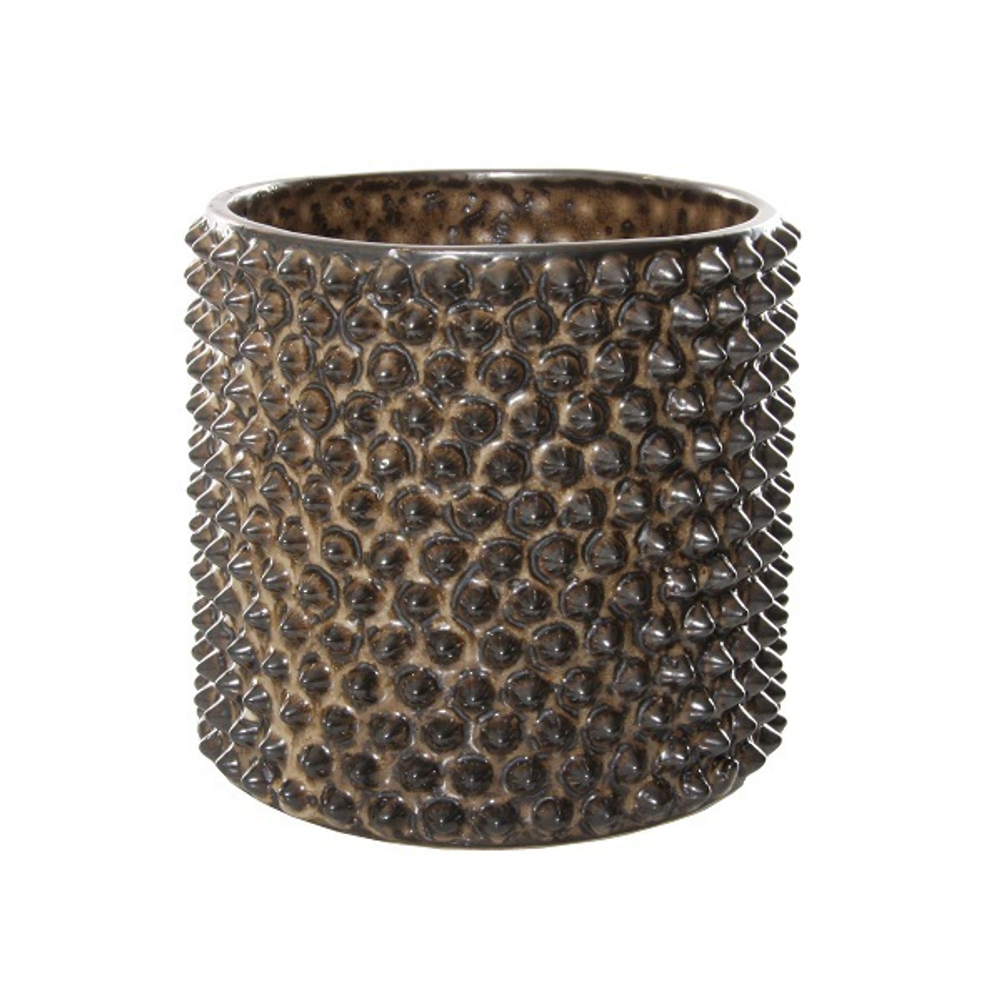 Кашпо коричневое, 13,5 см