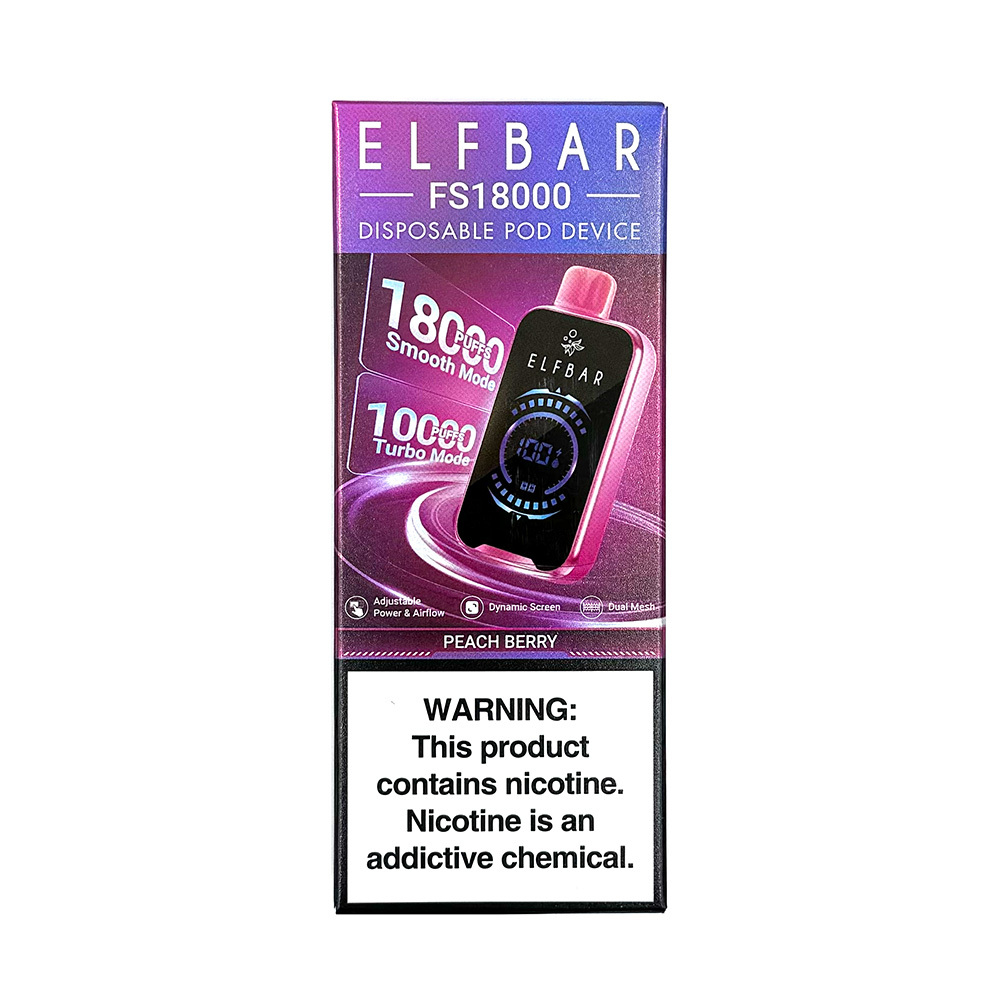 Elf Bar FS18000 - Peach Berry (5% nic) - buy hookah tobacco at a good price  in Poland | HookahHub