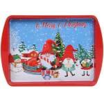 Поднос жестяной 20*14см «Веселые гномы на машине»
