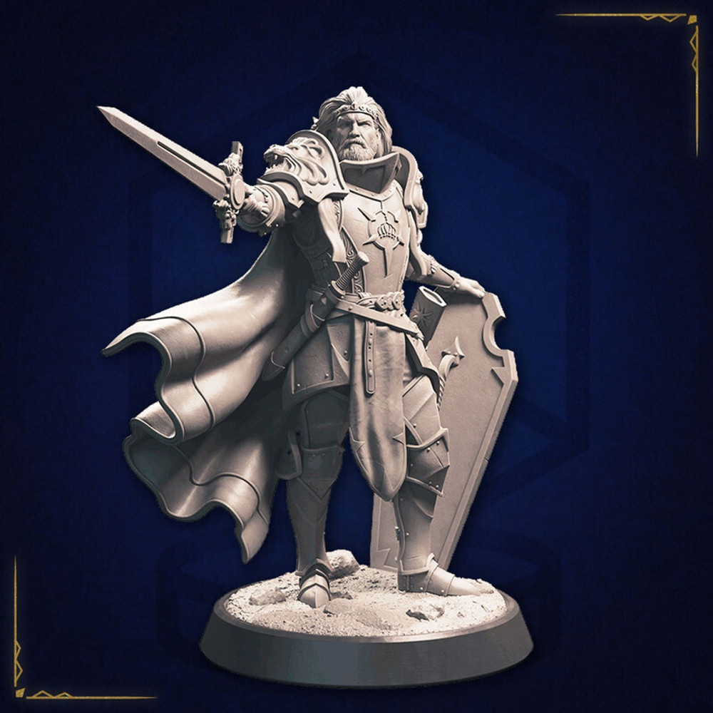 Человек Клерик Жрец Рыцарь Паладин миниатюра для dnd, днд, pathfinder, фентези, Настольная игра, НРИ, Варгейм, РПГ