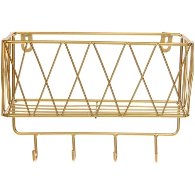 Ключница настенная металлическая «ЛОФТ ВОСТ», тарти тан, цвет золото, 24.5*11*18.5 (коробка)