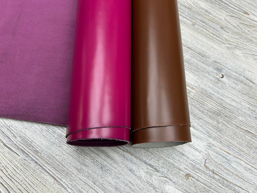 Лот Bolero Fuxia+Caramello (1,4-1,6 мм), натуральная кожа