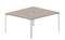 Составной стол на 2 рабочих места 138х156,6х75см (2 эргономичных выреза)