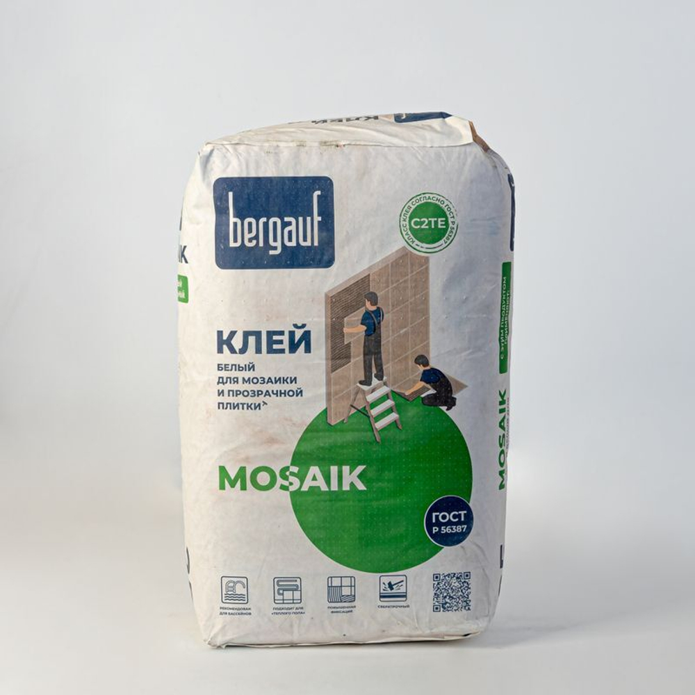 Клей для плитки Bergauf Mosaik для бассейна С2ТЕ, 25 кг