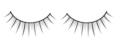 Разделенные накладные ресницы Deluxe (Цвет: черный)