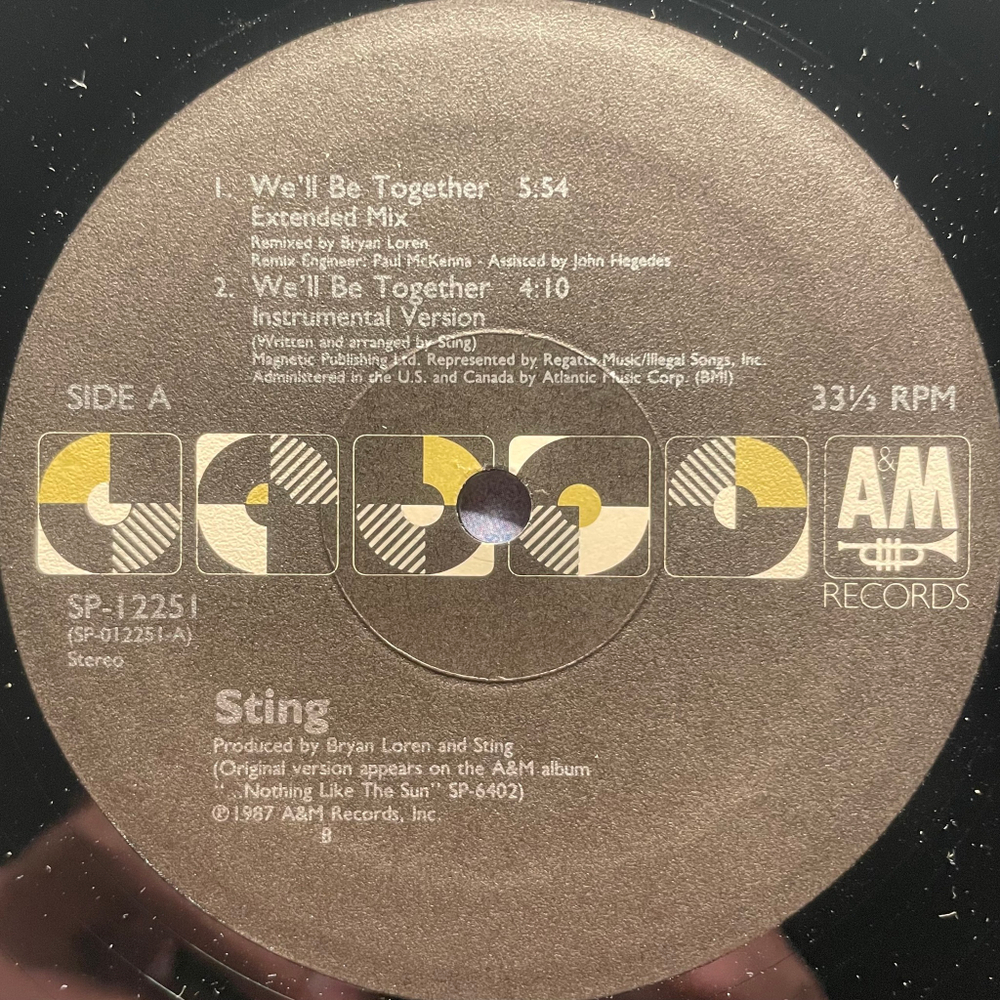 Sting ‎– We'll Be Together (США 1987г.) EP