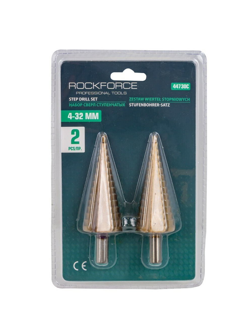 Набор сверл ступенчатых(4-32мм-2 шт)в блистере RockForce##Rock FORCE RF-44730C
