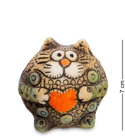 KK- 59 Фигурка «Кот Золотой с сердцем» мал. Шамот