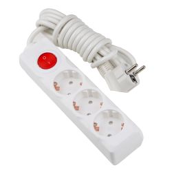 S-GCD3-3B Удлинитель Uniel серии Стандарт. с-з. 3 гн.. шнур 3 м. выкл.