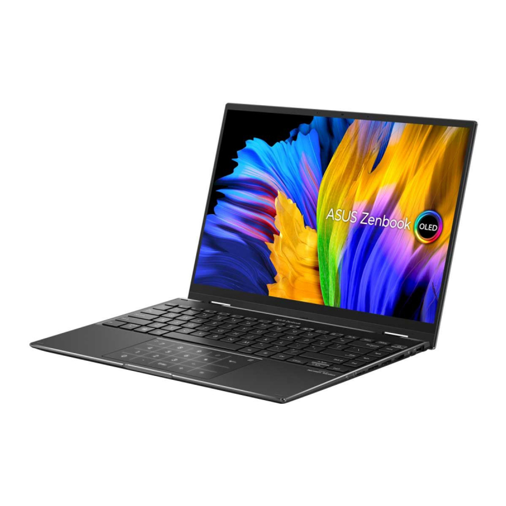Ноутбук ASUS ZenBook14 Flip OLED UN5401QA-KN154W Ryzen 7-5800H/16G/512G SSD/14" 2,8K(2880x1800) OLED Touch/AMD Radeon Graphics/Win11 Черный, 90NB0V31-M00790