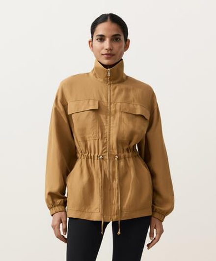 Oysho Куртка с присборенной талией из смеси лиоцелла и 24% льна, медный