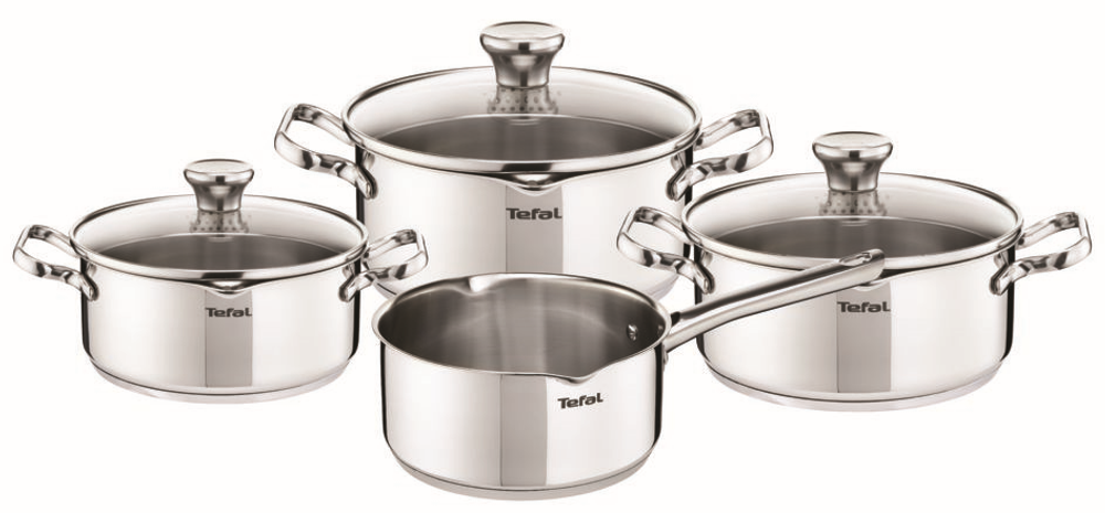 Набор посуды Tefal Duetto 1,3/1,3/2,7/4,7л 16/16/20/24см A705A835