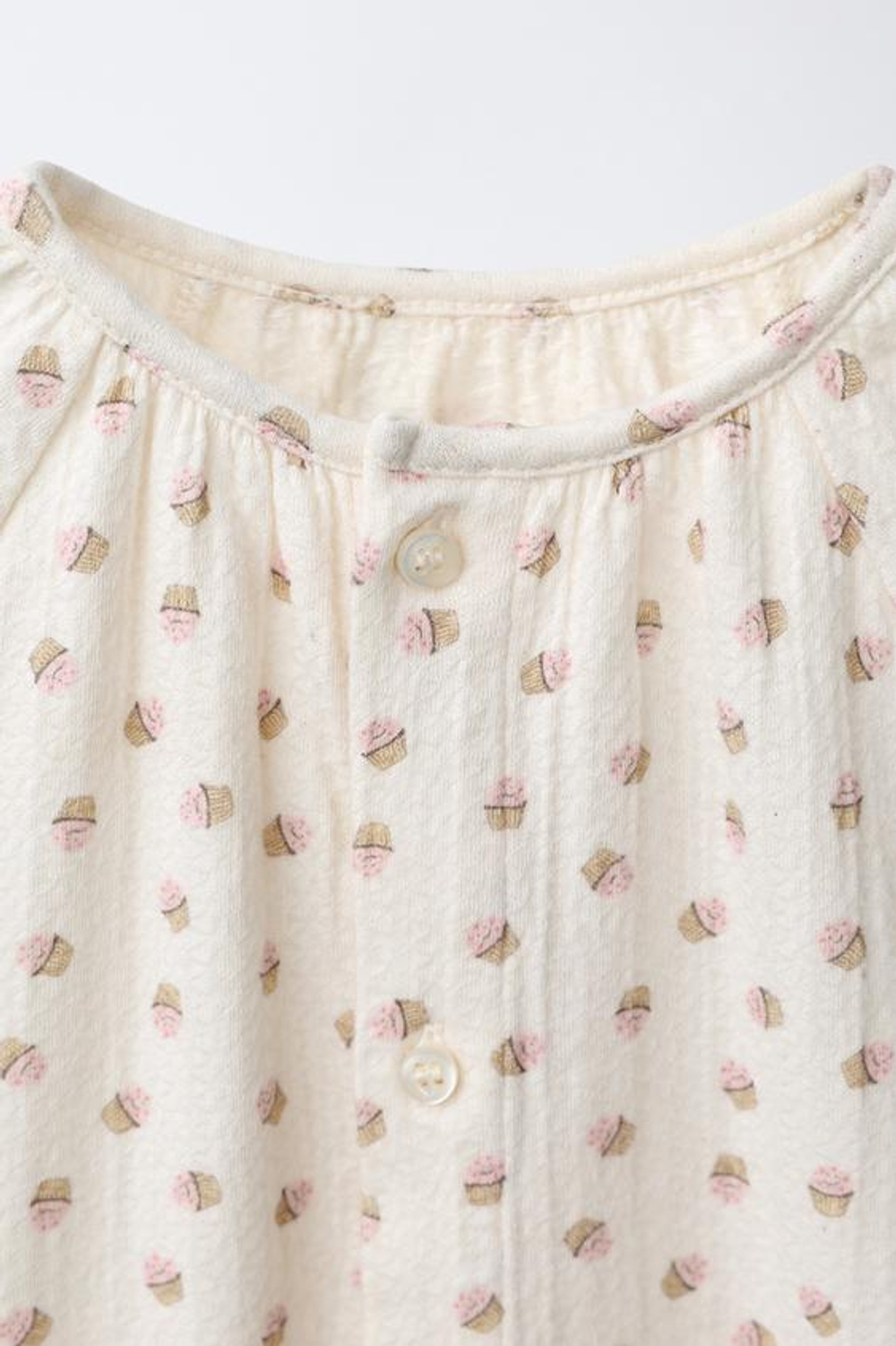 ZARA КОМБИНЕЗОН С ПРИНТОМ "КАПКЕЙКИ", ЭКРЮ