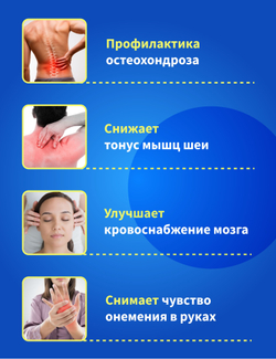 Подушка ортопедическая с эффектом памяти под голову, шею для сна 60*41*12 см