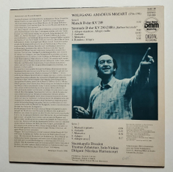 Винтажная виниловая пластинка LP Harnoncourt Dirigiert Mozart Моцарт, Staatskapelle Dresden Haffner Serenade KV 250 (ГДР 1986)