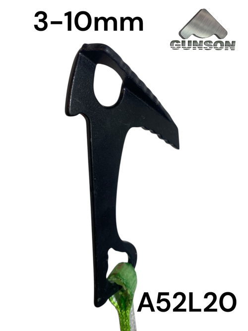 Якорь средний/3-10мм/правый отгиб/черный/L-120mm/оттяжка 20см Dyneema/ W-69g