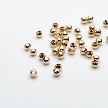 Бусина, цвет золото, размер 2,5 мм, цена за 1 грамм