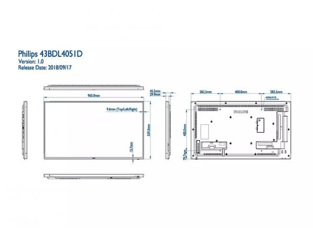 ЖК-панель Philips 43BDL4051D/00 43