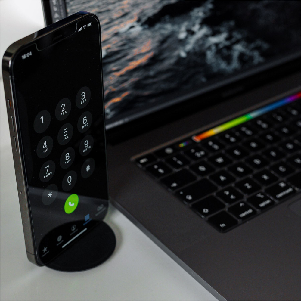 Складная подставка и держатель MOFT O / Крепится к MagSafe / Черный