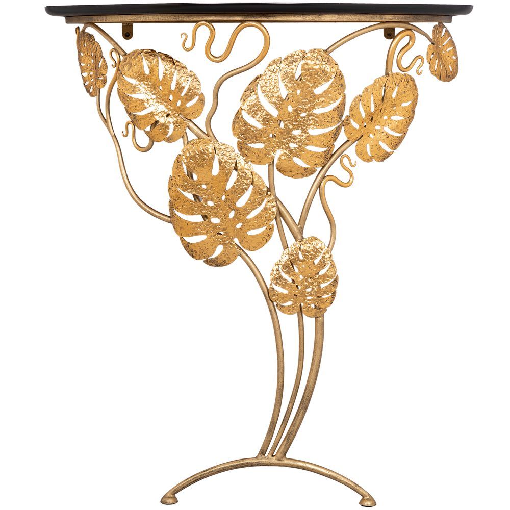 Консоль Monstera Deliciosa Wood (Монстера) Каштан Амбер