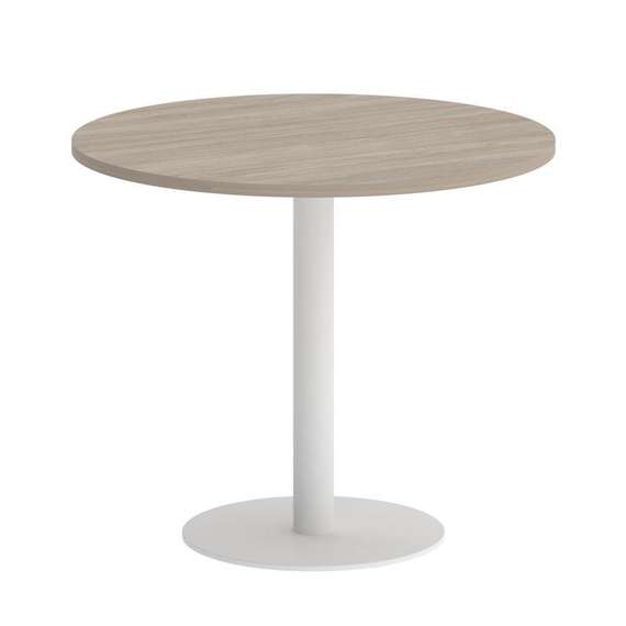 Onix Direct Стол круглый O.SPRG-1 Дуб Аттик/Металл Белый 900*900*750