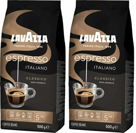 кофе в зернах LavAzza Espresso Italiano Classico, 500 г  (Лавацца) х 2 шт