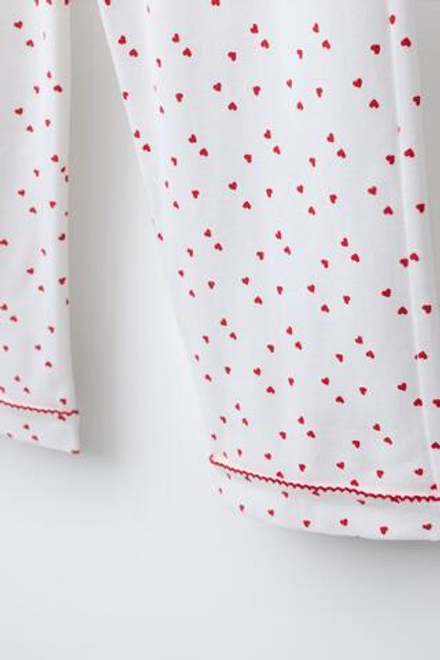 ZARA ПИЖАМА С ПРИНТОМ «СЕРДЦА», ЭКРЮ