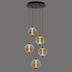 Подвесной светильник MD24022079-5A black/amber