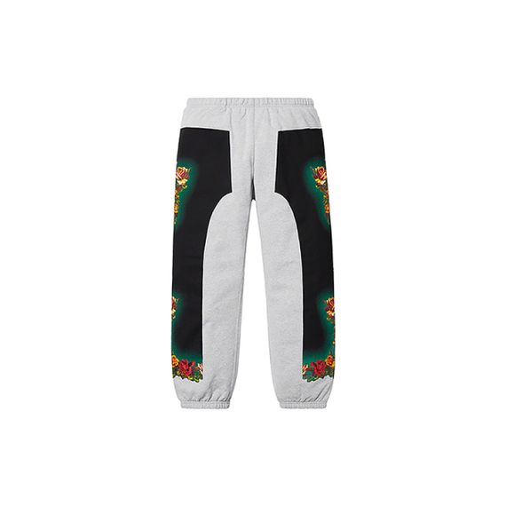 Supreme SS19 x Jean Paul Gaultier Floral Print Sweatpant Grey