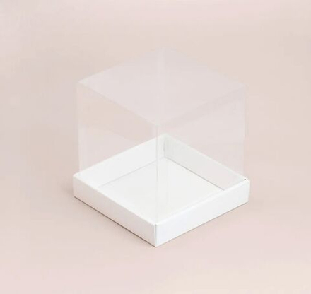 Коробка для торта 15х15х17 см ПРЕМИУМ прозрачная