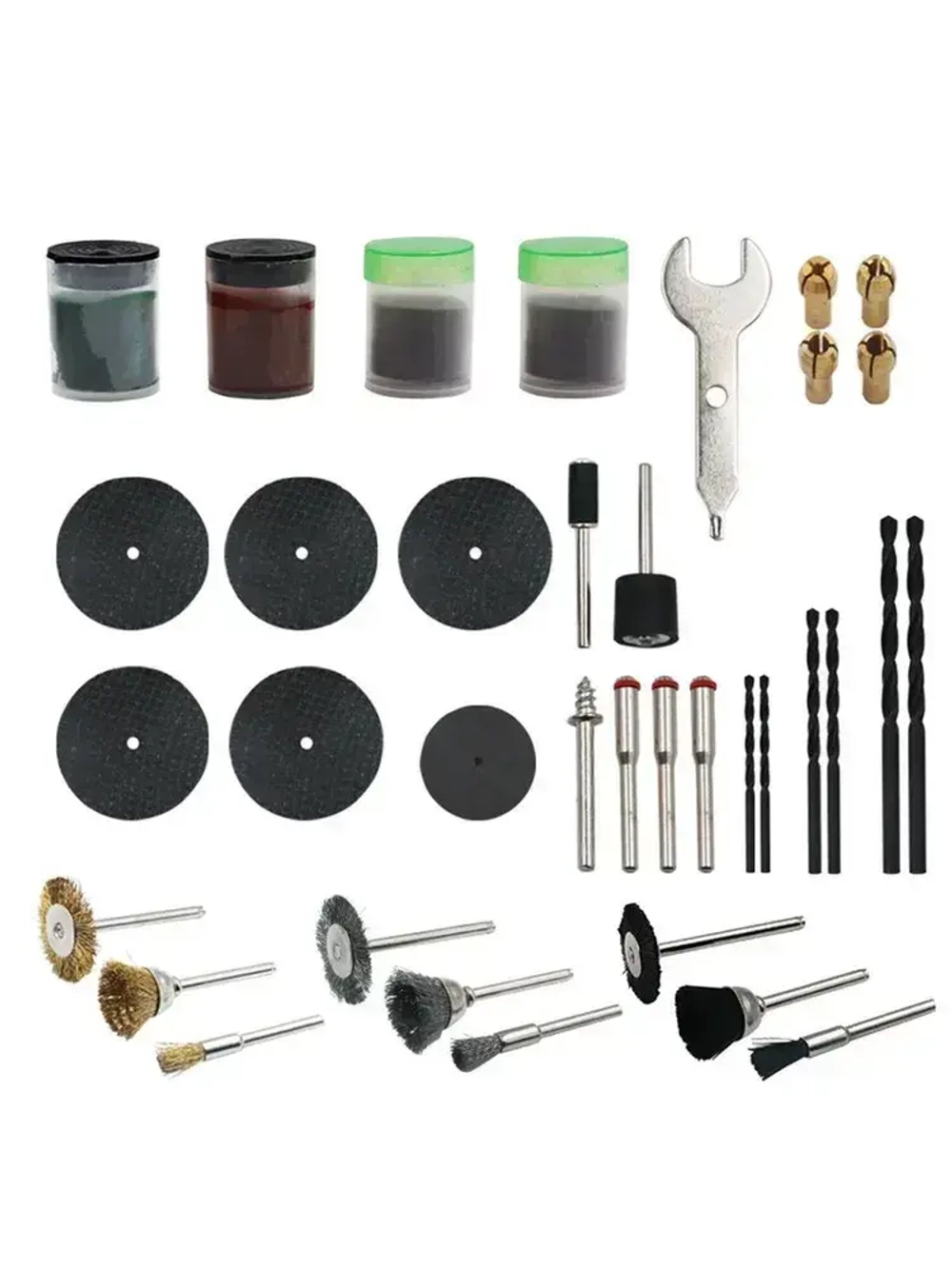 Набор насадок для гравера 150 предметов фрезы, шарошки, диски, сверла
