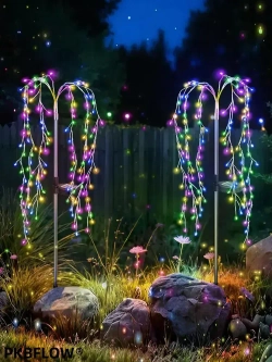 PKBFLOW Светильник садовый на солнечной батарее Ива,2 шт,множество цветов