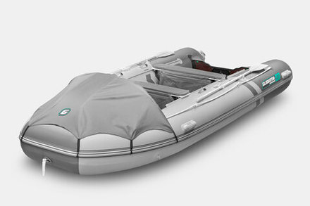 Надувная лодка GLADIATOR E450PRO светло-темносерый