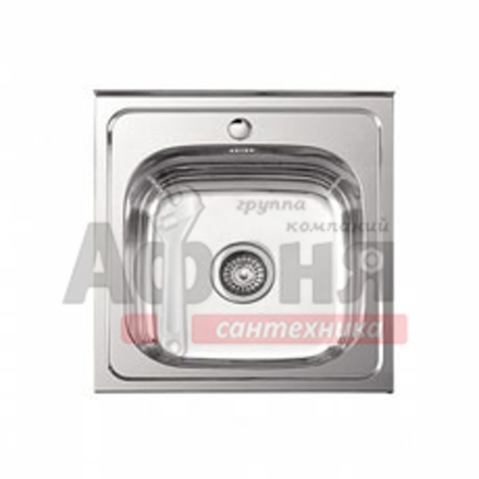 Мойка LEDEME накладная  50*50  т.0,8 ГЛЯНЕЦ бол.сиф. (L95050) (+ сифон)