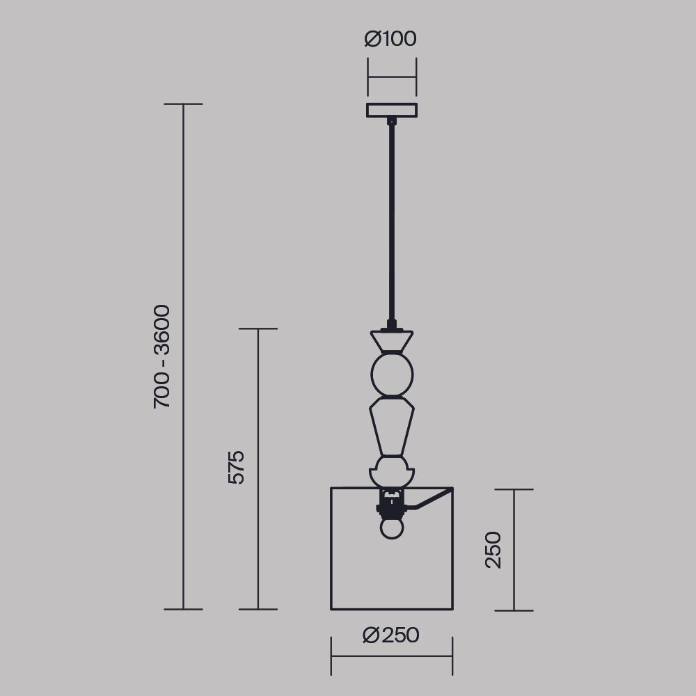 Светильник подвесной Maytoni   MOD298PL-01W2