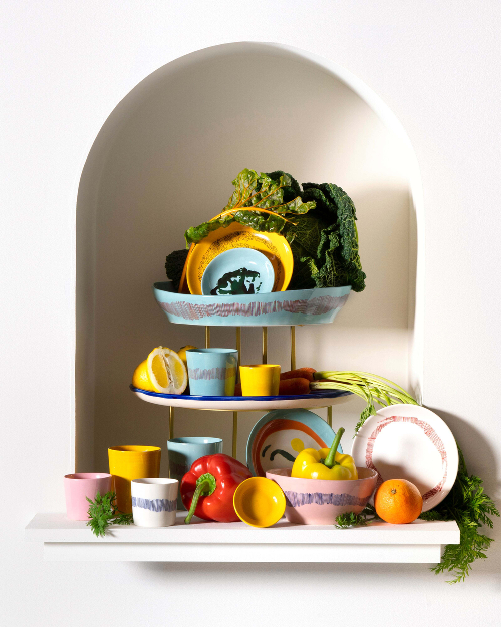 Набор десертных тарелок Azure Artichoke Green Feast, 22.5 см (2 шт.)